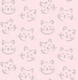 Brewster HN002613 Purr Pink Cat Wallpaper