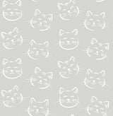 Brewster HN002614 Purr Grey Cat Wallpaper