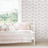 Brewster HN002616 Purr Purple Cat Wallpaper