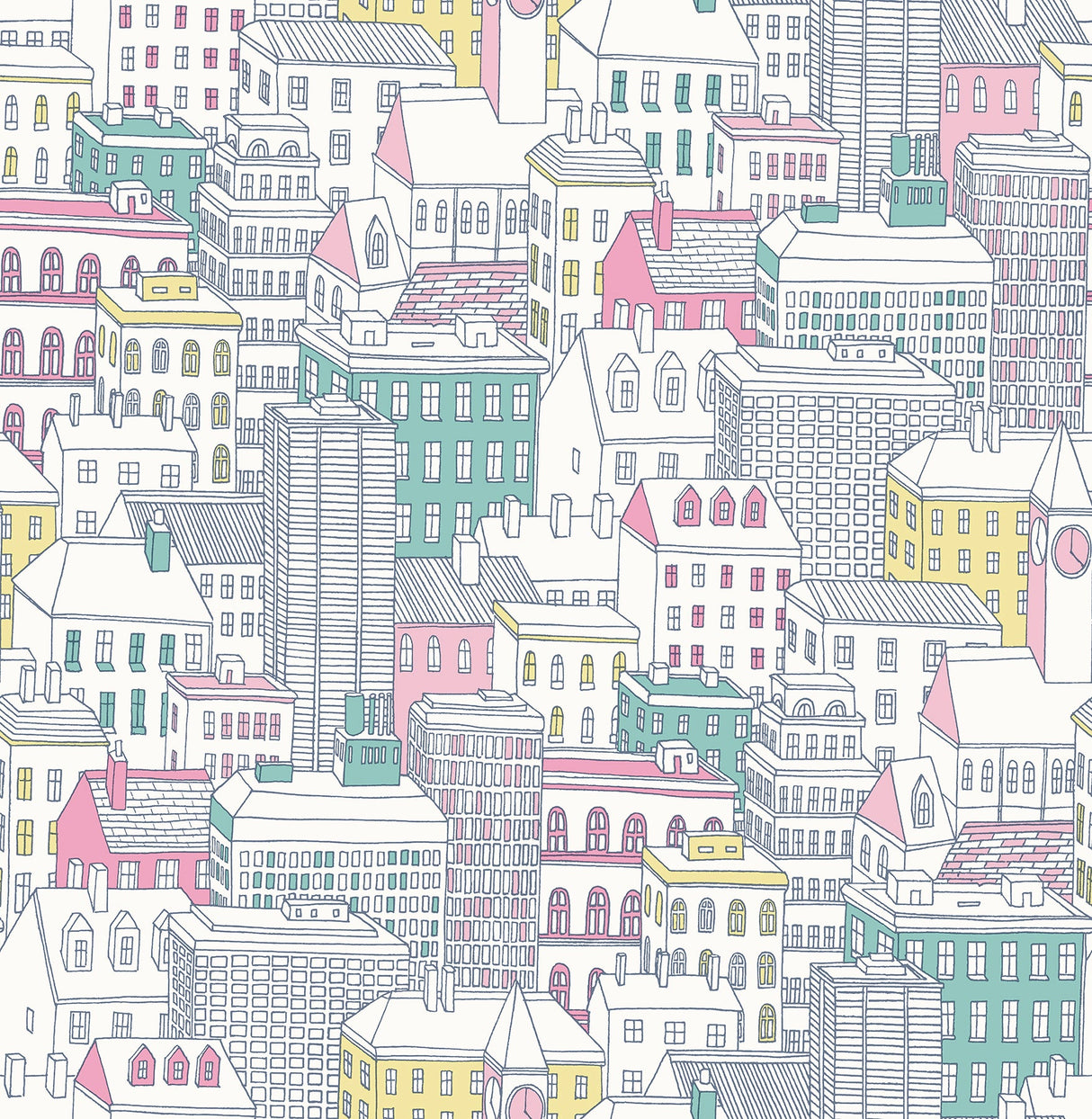 Brewster HN002628 West Mint City Wallpaper