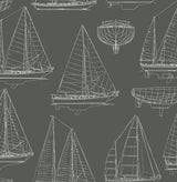 Brewster HN002641 Boone Taupe Shipyard Wallpaper