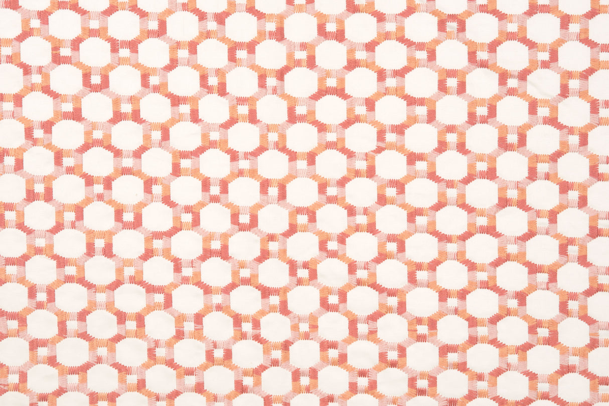 Scalamandre HN 000342014 PEACH ISLAND TRELLIS Fabric