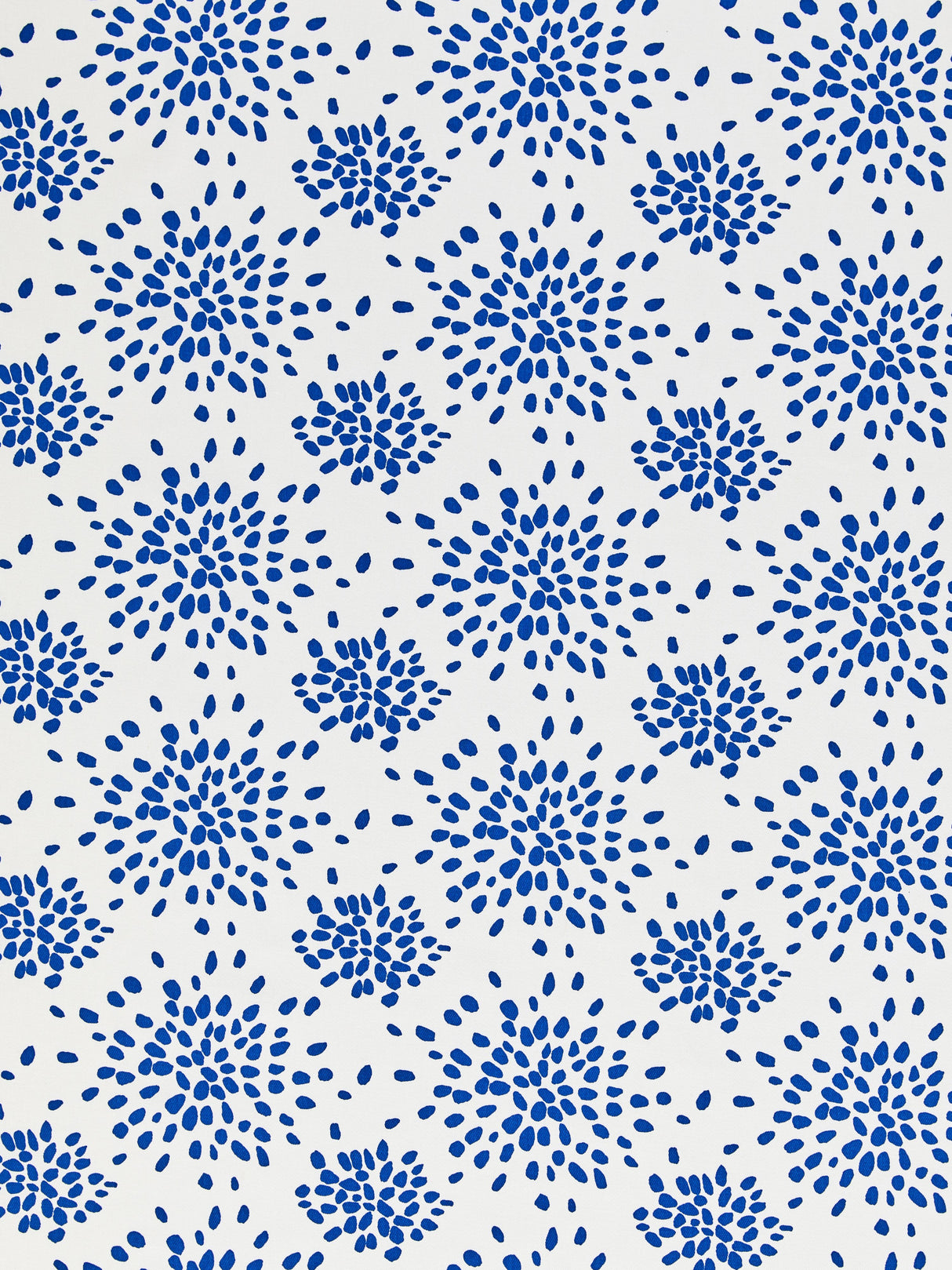 Scalamandre HN 000BF1020 BLUE ON WHITE FIREWORKS COTTON PRINT Fabric