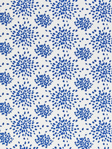 Scalamandre HN 000BF1020 BLUE ON WHITE FIREWORKS COTTON PRINT Fabric