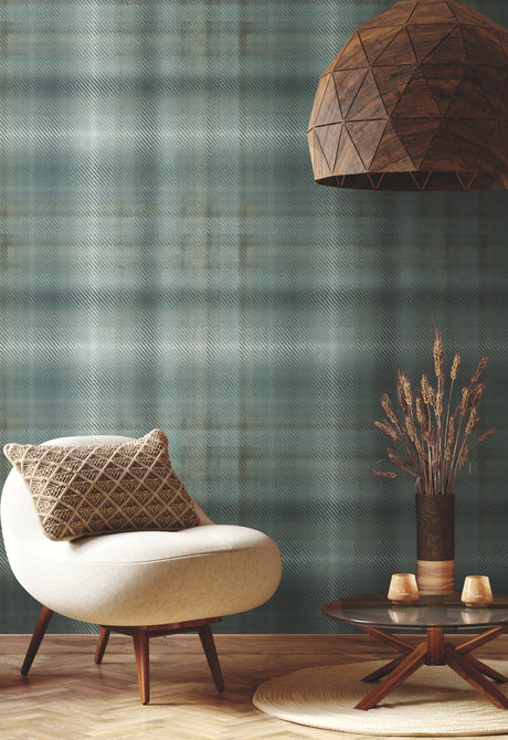 York HO2157 Sterling Plaid Green Wallpaper
