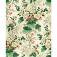 LEE JOFA HOLLYHOCK HAND.WHTBRO.0 HOLLYHOCK HDB WHITE/BROWN Fabric - Eade's Wallpaper