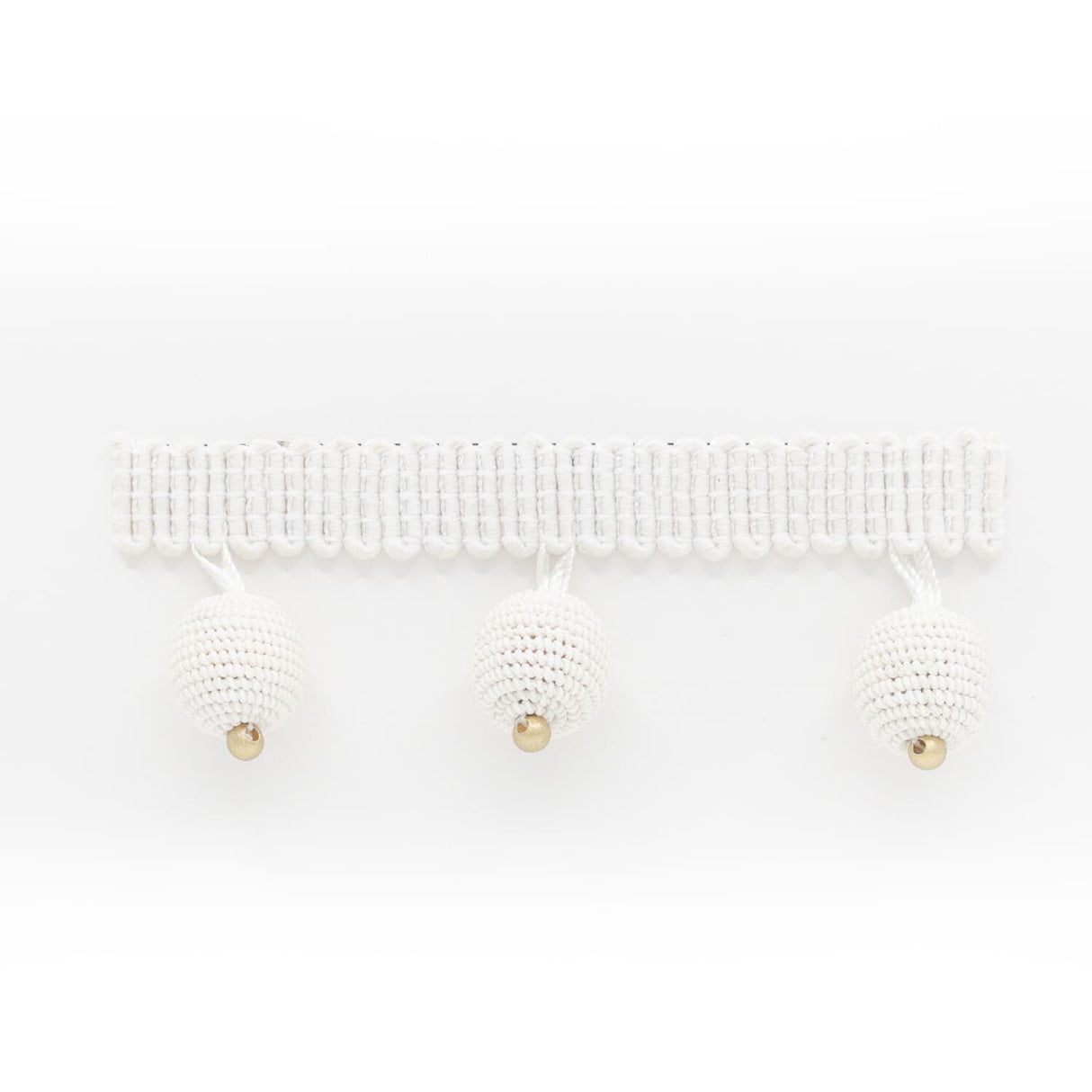 STOUT HOPA-2 HOPAT BEADED FRINGE 2 CHALK Fabric - Eades Wallpaper & Fabric