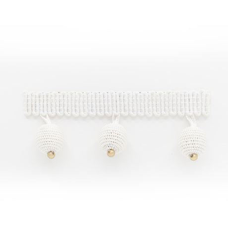 STOUT HOPA-2 HOPAT BEADED FRINGE 2 CHALK Fabric - Eades Wallpaper & Fabric