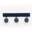 STOUT HOPA-5 HOPAT BEADED FRINGE 5 NAVY Fabric - Eades Wallpaper & Fabric