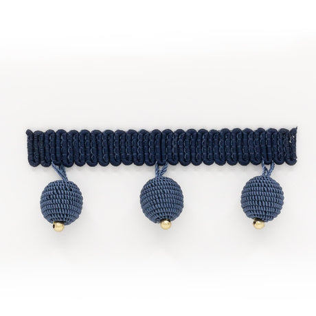 STOUT HOPA-5 HOPAT BEADED FRINGE 5 NAVY Fabric - Eades Wallpaper & Fabric