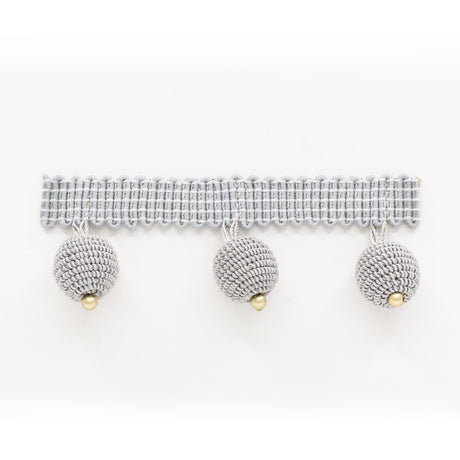 STOUT HOPA-6 HOPAT BEADED FRINGE 6 PLATINUM Fabric - Eades Wallpaper & Fabric
