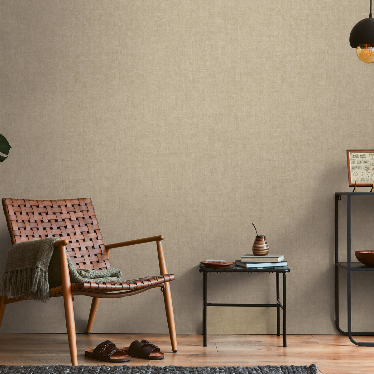 Galerie Havana 2 Plain Texture Bronze Brown Wallpaper HV4106