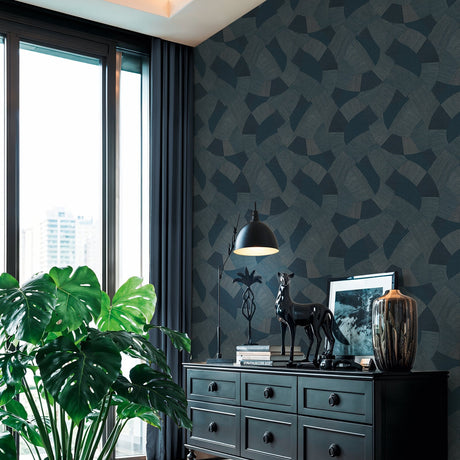 Galerie Havana 2 Geometric Blue Wallpaper HV41074