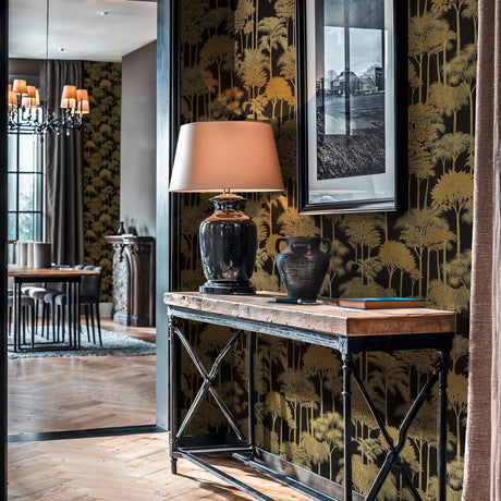 Galerie Havana 2 Tree Leaf Gold Wallpaper HV41083