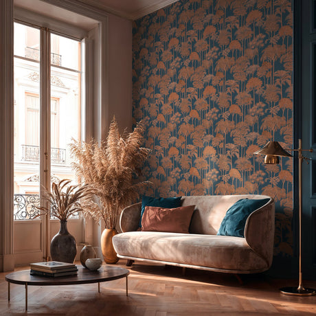 Galerie Havana 2 Tree Leaf Blue Wallpaper HV41084