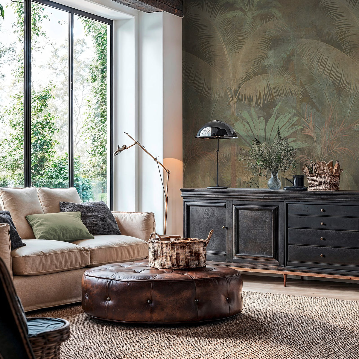 Galerie Havana 2 Tree Leaf Green Mural HV41108M