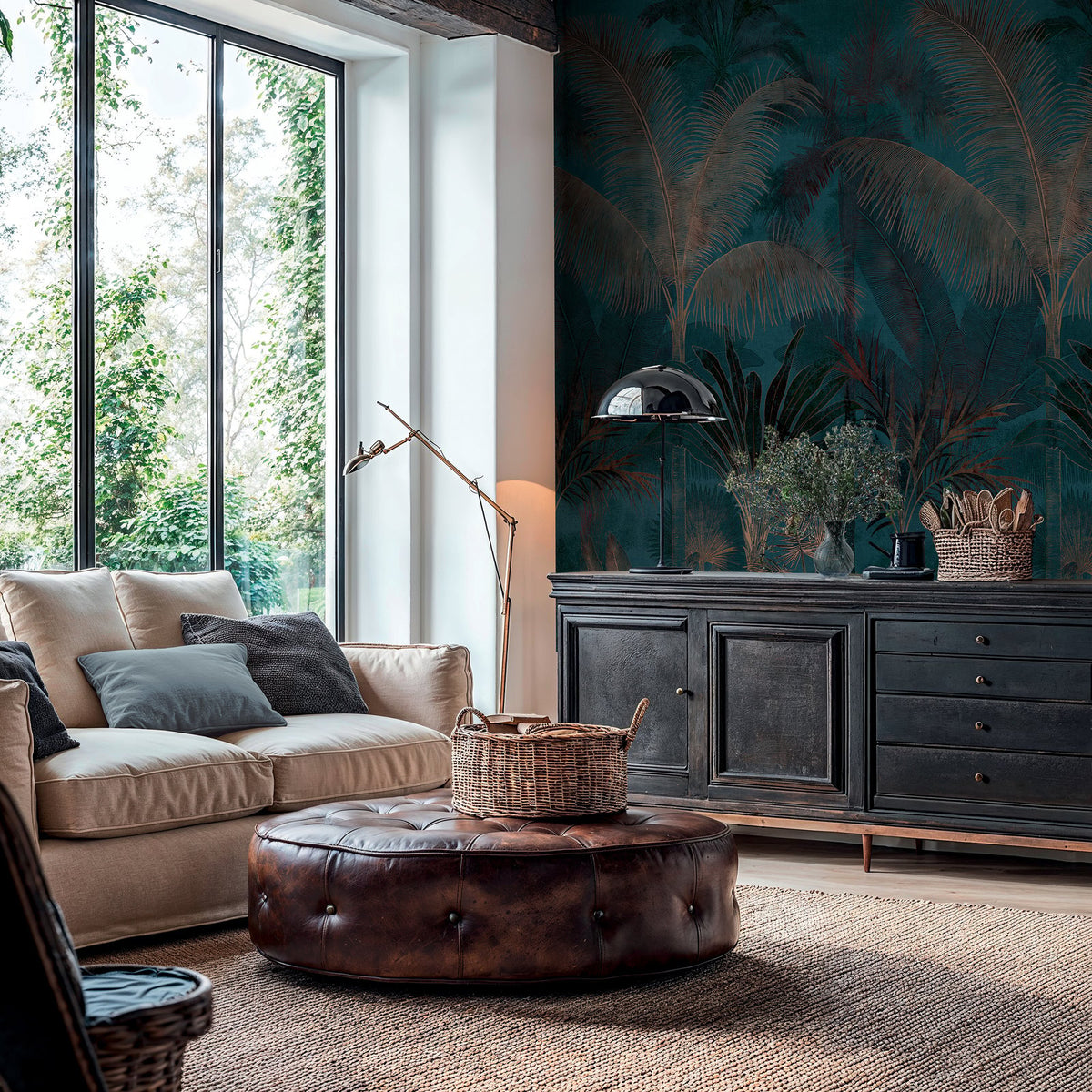 Galerie Havana 2 Tree Leaf Blue Mural HV41111M