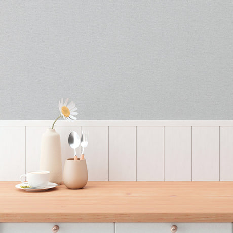Galerie Hygge Home Plain Texture Grey Wallpaper GG82114
