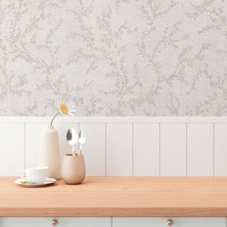 Galerie Hygge Home Trailing Vines Motif Pink Wallpaper GG821