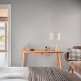 Galerie Hygge Home Herringbone Weave Motif Grey Wallpaper GG