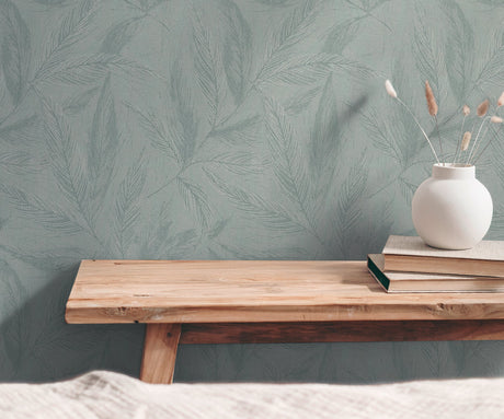 Galerie Hygge Home Fern Weave Motif Green Wallpaper GG82150