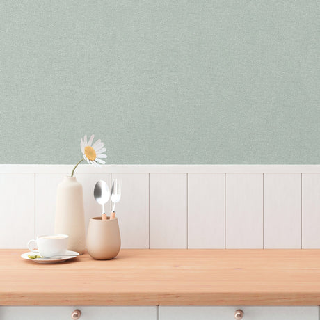 Galerie Hygge Home Plain Texture Green Wallpaper GG82152