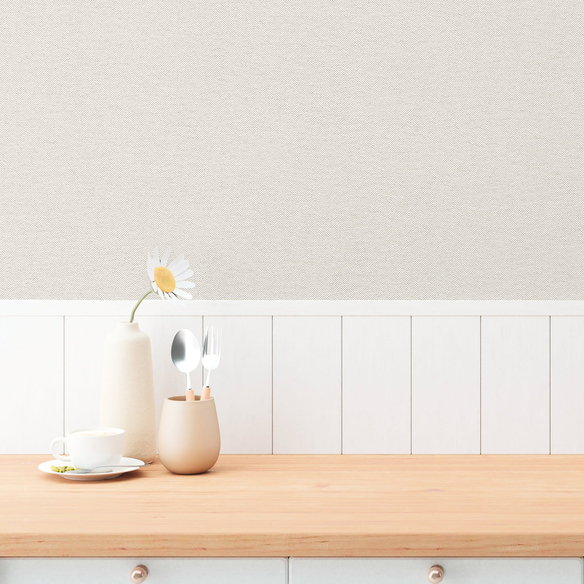 Galerie Hygge Home Plain Texture Beige Wallpaper GG82167