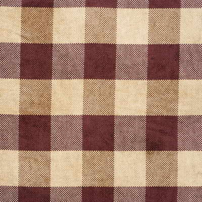 G P & J BAKER J0576.490.0 LANCELOT CHECK CLARET Fabric - Eade's Wallpaper
