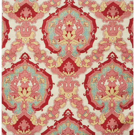 BRUNSCHWIG & FILS JAG-50053.717.0 FANTASY SILK PRINT FRAISE Fabric - Eade's Wallpaper