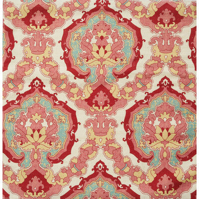 BRUNSCHWIG & FILS JAG-50053.717.0 FANTASY SILK PRINT FRAISE Fabric - Eade's Wallpaper