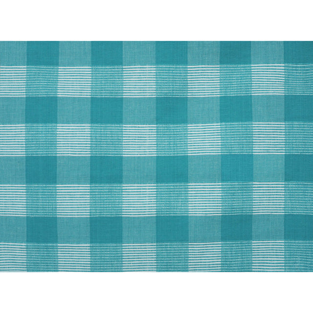 BRUNSCHWIG & FILS JAG-50061.131.0 SIAM SQ COTTON AQUA PURA Fabric - Eade's Wallpaper