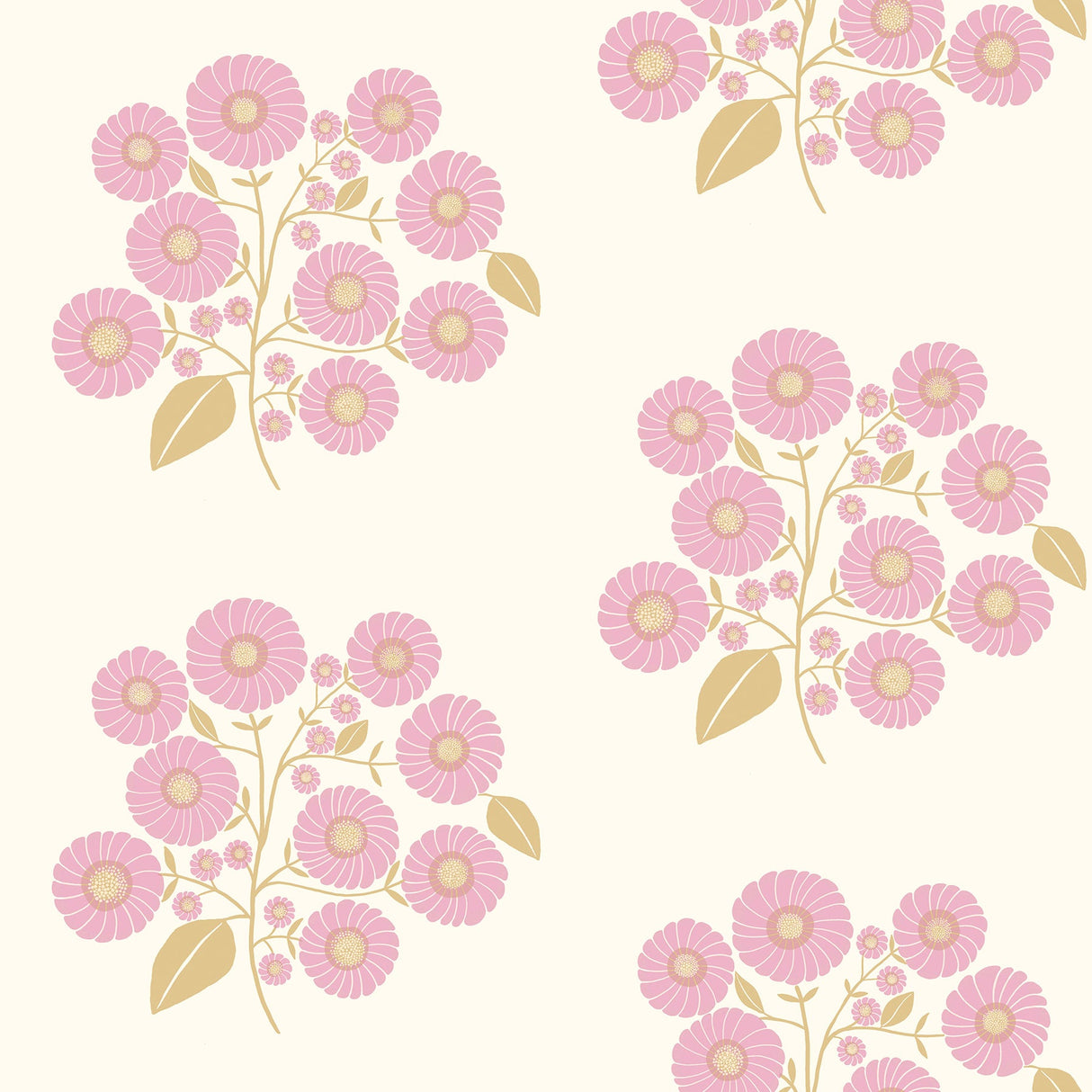 Jen Hewett JHS5029 Lilac Sienna StrawFlower Peel & Stick Wallpaper