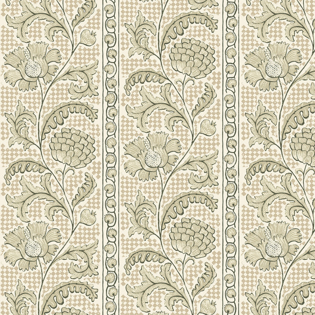 KRAVET COUTURE JMW1028.11.0 FLORAL CHECK 11 Wallpaper - Eade's Wallpaper