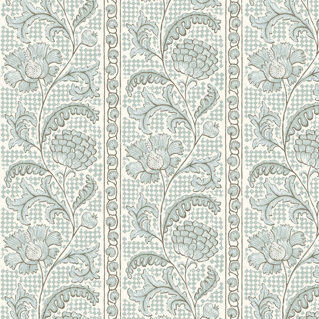 KRAVET COUTURE JMW1028.21.0 FLORAL CHECK 21 Wallpaper - Eade's Wallpaper