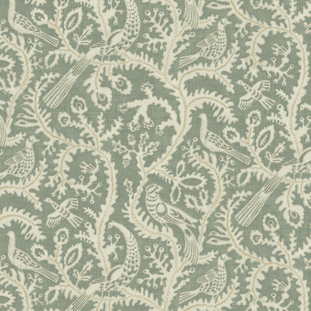 KRAVET COUTURE JMW1035.01.0 STITCHED BIRDS 01 Wallpaper - Eade's Wallpaper