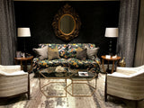 Scalamandre JP 00021340 BLACK RUBY BOTANY BAY Fabric - Eade's Wallpaper