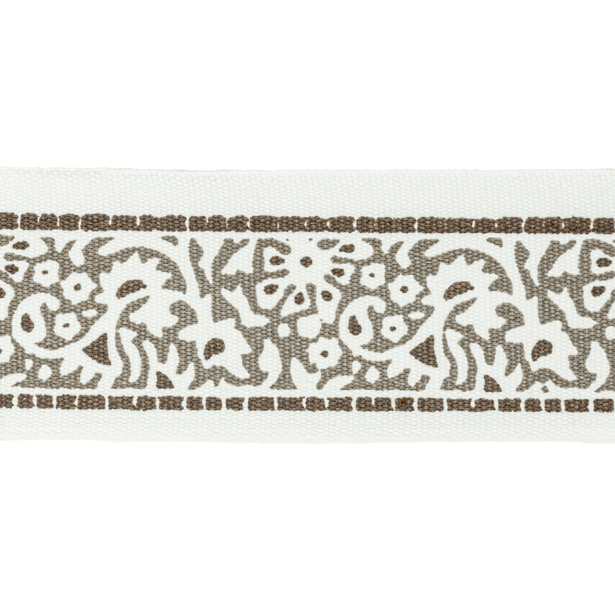 STOUT KINS-8 KINSEY TAPE 8 WALNUT Fabric - Eades Wallpaper & Fabric