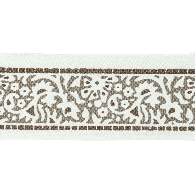 STOUT KINS-8 KINSEY TAPE 8 WALNUT Fabric - Eades Wallpaper & Fabric