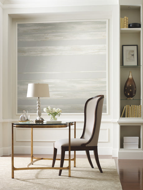 York KT2152 Horizontal Dry Brush Grey Wallpaper