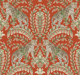 York KT2201 Jungle Leopard Orange Wallpaper