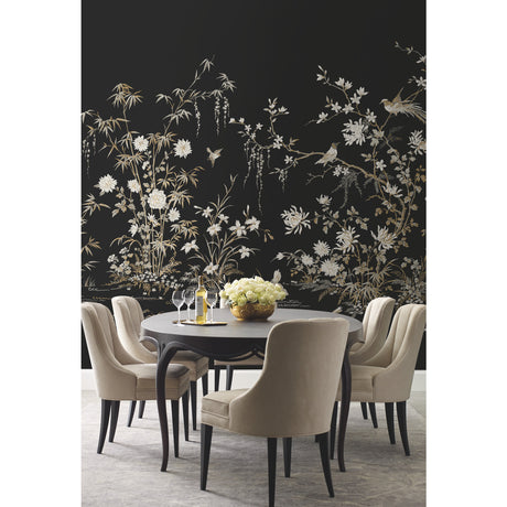 York KT2264M Flowering Vine Chino Black Wall Mural