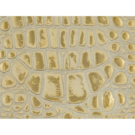 KRAVET COUTURE L-GATOR.416.0 GATOR WHITE GOLD Fabric - Eade's Wallpaper