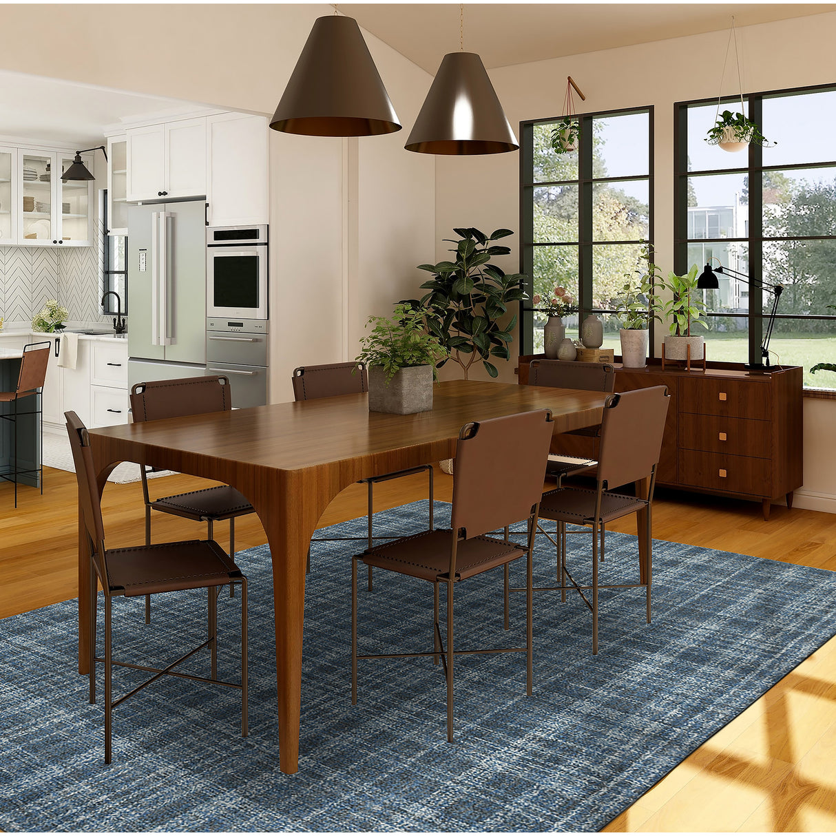 Amer Rugs LAU-2 Laurel Farmhouse Plaid Area Rug