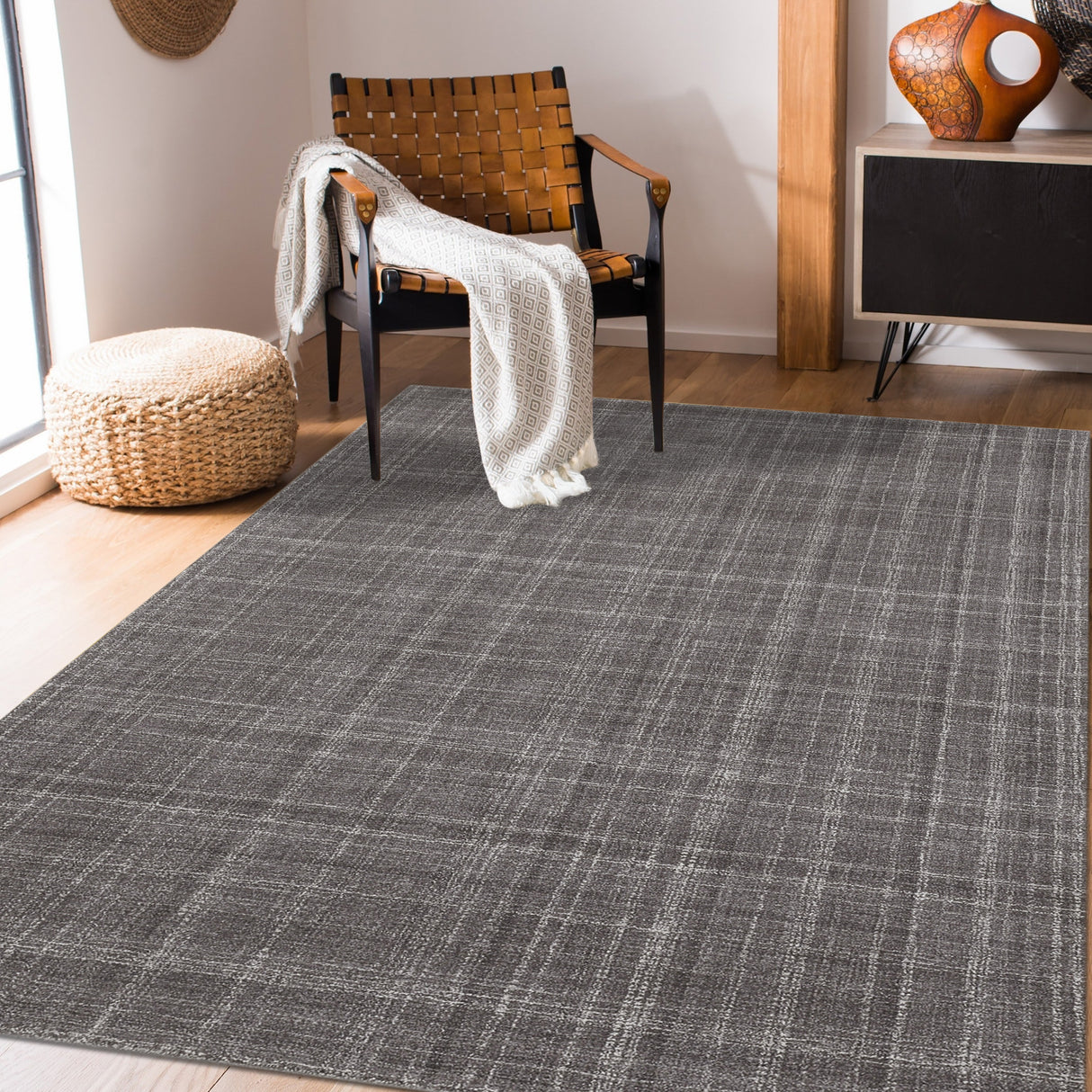 Amer Rugs LAU-5 Laurel Farmhouse Plaid Area Rug