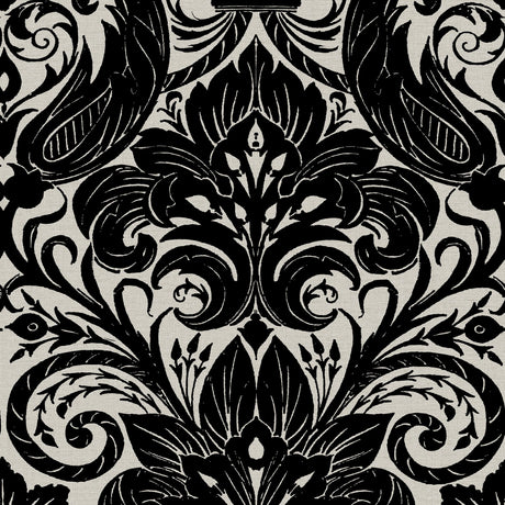 Galerie LB25166 Black Damask Sauvage - Eade's Wallpaper