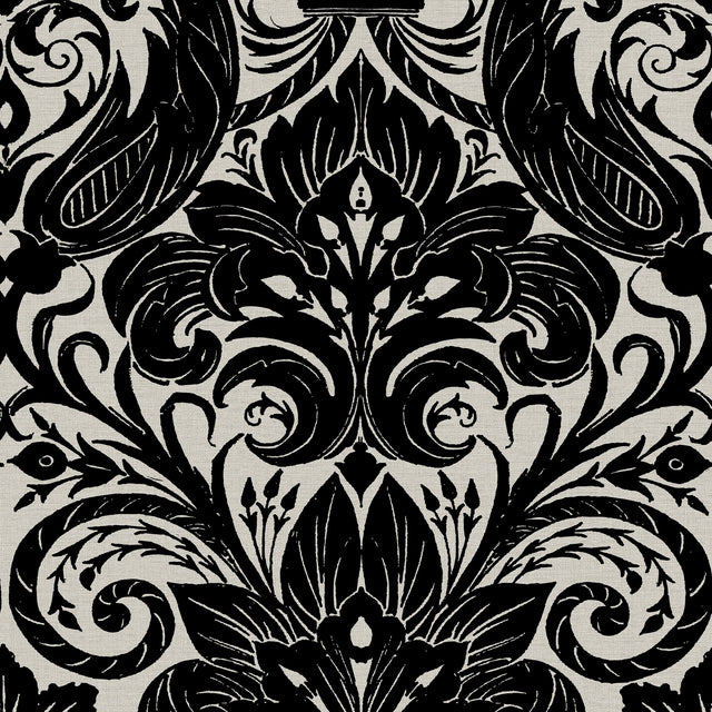 Galerie LB25166 Black Damask Sauvage - Eade's Wallpaper