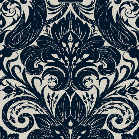Galerie LB25167 Blue Damask Sauvage - Eade's Wallpaper