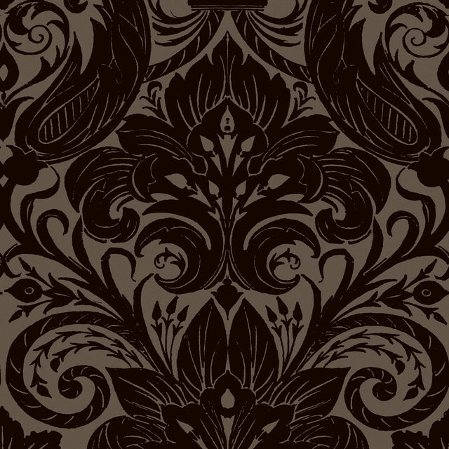 Galerie LB25168 Bronze Brown Damask Sauvage - Eade's Wallpaper