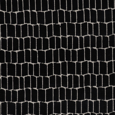 GASTON Y DANIELA LCT1015.008.0 MAXIMO ONYX Fabric - Eade's Wallpaper