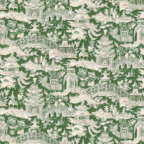 GASTON Y DANIELA LCT1048.005.0 MARTA VERDE Fabric - Eade's Wallpaper